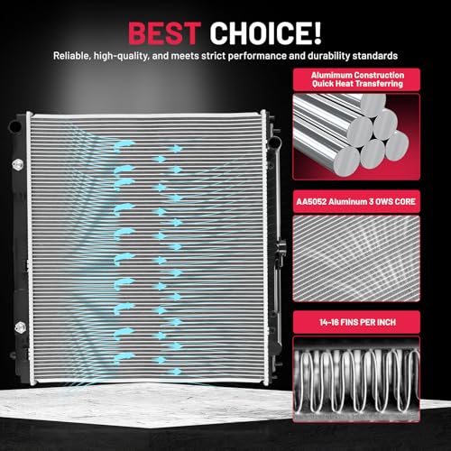 Image of BDFHYK 2808 Aluminum Radiator for Nissan Frontier 2005-2017