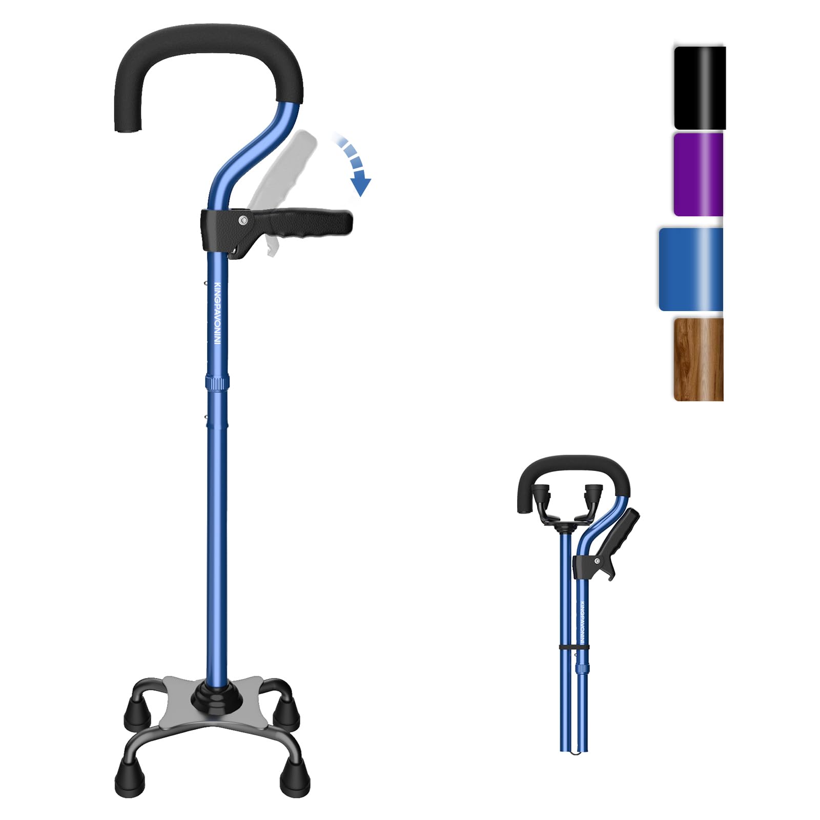 KingPavonini Quad Cane