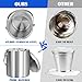 CAOANTRY Ice Bucket with Lid & Tong- Well Made Insulated Stainless Steel Keep Ice Frozen Longer - Ideal for Cocktail Bar, Parties, Chilling Wine, Champagne - 2 Liter (Stainless Steel)