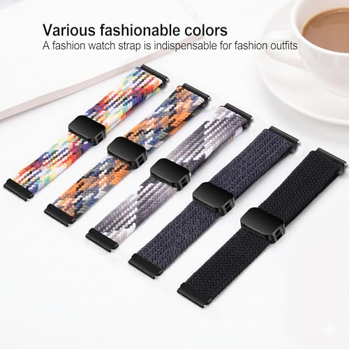 Image of DBLACK ''SKYPIEA'' 18mm Nylon Woven Braided Magnetic Lock Watch Strap / / Compatible for Casio AE-1200WH, AE-1300WH, F-108WH, W-216H & Other Models (Watch not Included)