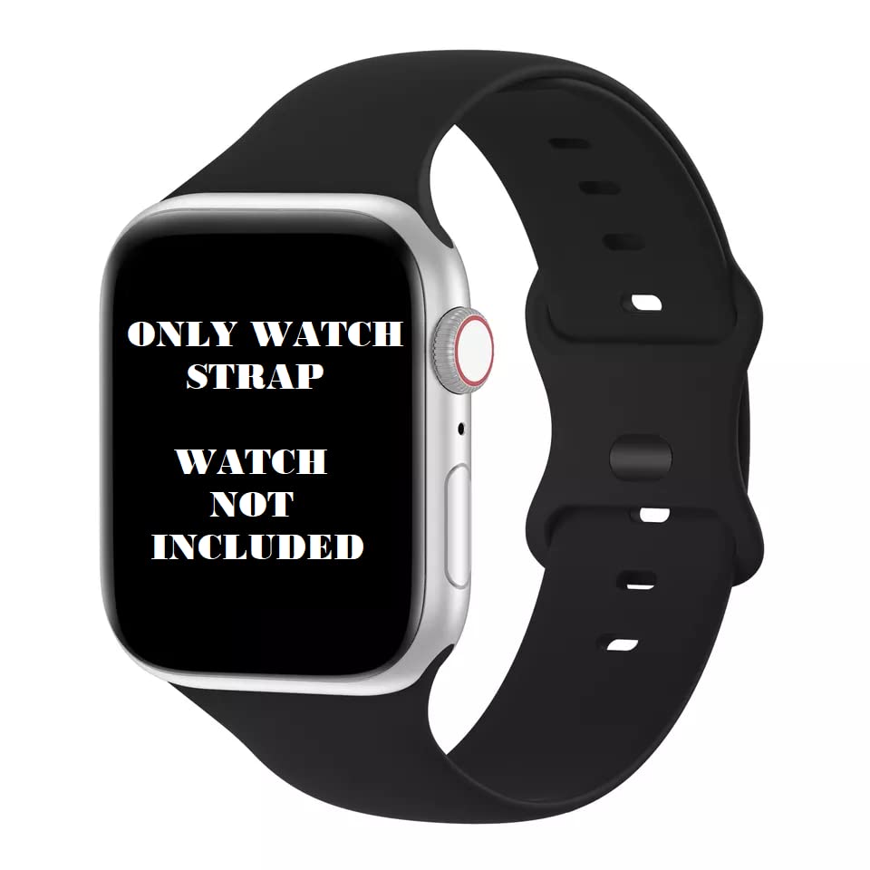 PEFKO PSS04 Double Loop Soft Silicone Watch Straps Compatible With Apple iWatch Band For Apple Watch Series 8/7/6/5/4/3/2/1/SE (42MM 44MM 45MM / 49MM ULTRA, BLACK) (B0BLD5K3FQ) Amazon Price History, Amazon Price Tracker