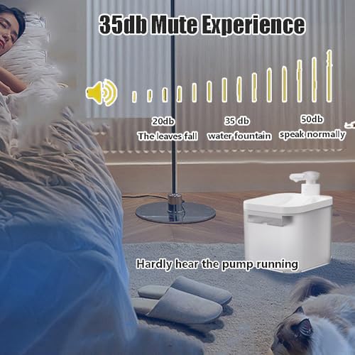 Fuente de agua inalámbrica para gatos 2.2 l verde miniatura 7