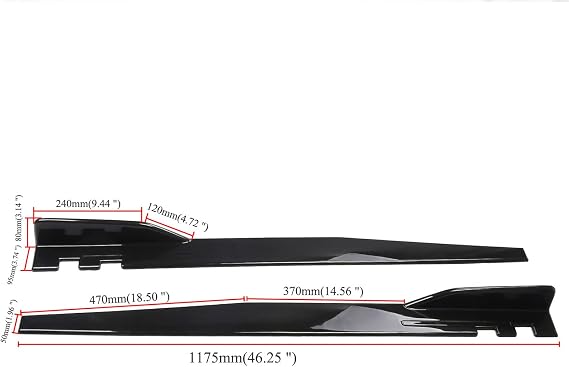 Car Side Skirts for Hyundai i10 Hatchback 2013-2019 2020 2021 2022 2023 2024 2025, Side Skirt Extension Lip Body Kit Panel Splitter Accessories,Bright Black