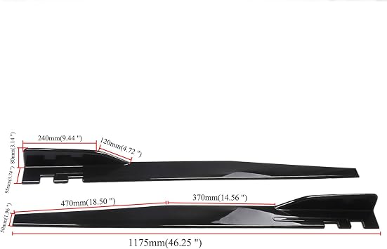 Car Side Skirts for Hyundai i10 Hatchback 2013-2019 2020 2021 2022 2023 2024 2025, Side Skirt Extension Lip Body Kit Panel Splitter Accessories,Bright Black