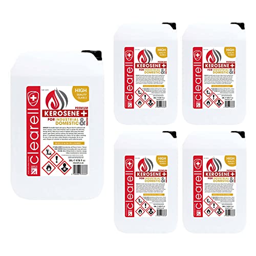 Clearell 20L | Pack of 5 | 100 Litres Premium Quality Kerosene Paraffin  Heater Heating Oil Fuel | Compliant to BS2869C2 : Amazon.co.uk: Home u0026  Kitchen