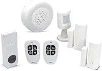 EKAZA Kit Alarme 2 Sensores Abertura + 1 Sensor Presença + 2 Controle + Sirene + Campainha - EKJM-T3231