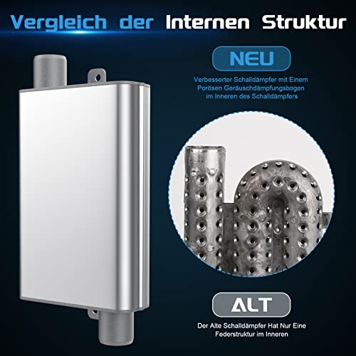 QKFON 24 mm uitlaatslang geluiddemper, staande verwarming, uitlaatgasslang staande verwarming, geluiddemper, uitlaat… - Afbeelding 4