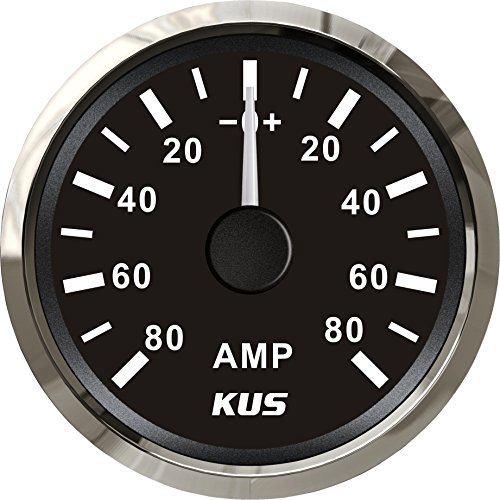 KUS DN52mm Black Ammeters 80A PN: KY060105 (Black)