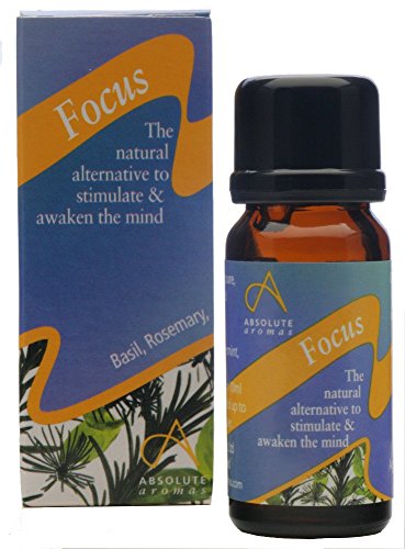 Absolute Aromas Focus Essential Oil Blend 10ml - Pure Natural, Undiluted - for Aromatherapy and Diffusers