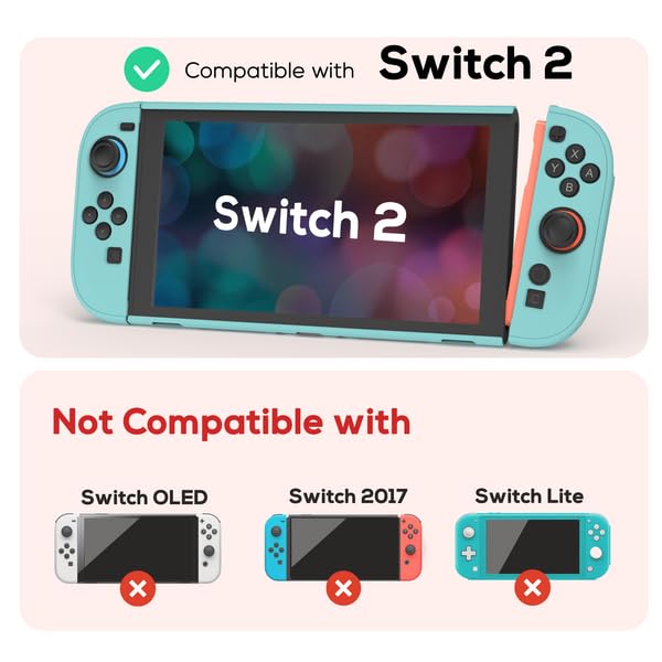 TIKOdirect Protective Case for Switch 2, Hard PC Slim Dockable Cover Case Designed for Switch 2 2025, Game Console and Joy Con Controllers, Blue - Image 2