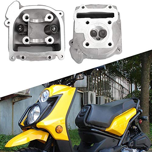 Aramox Conjunto de cabeça cilíndrica com cabeça de cilindro de motor de válvula para scooter GY6 80c
