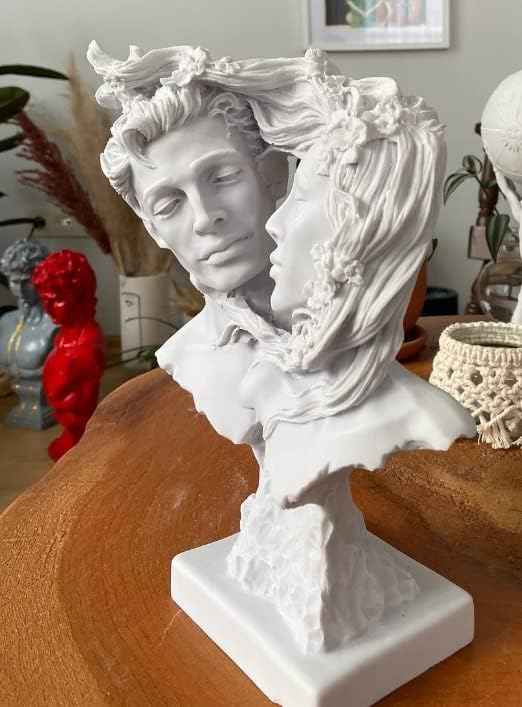 Large Lovers Bust Statue, 10.2 inches 31 cm, Couple Bust Sculpture, Housewarming Gifts, Gifts for Her, Gifts for Him