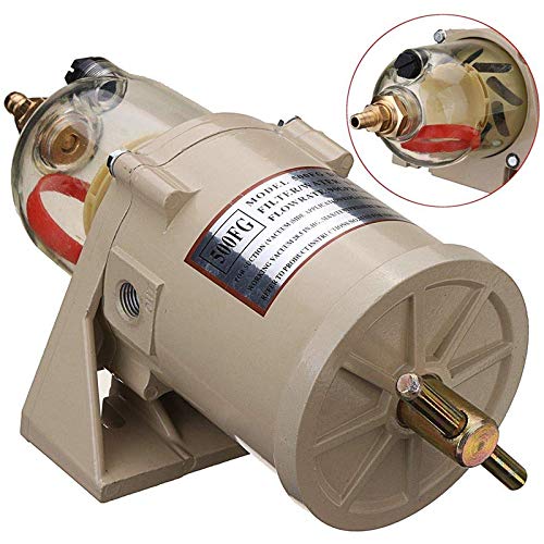 Filtro de combustible separador de agua para motores de tractores de césped, paquete de 1