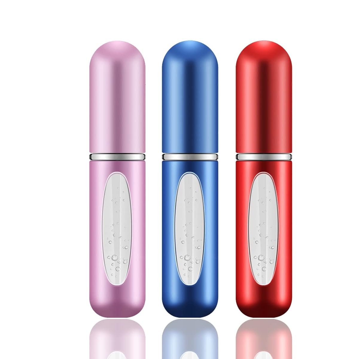 Glow Star Trujve Metal 3Pcs Refillable Perfume Atomizer Bottles,Mini Perfume Refill Bottle, Easy To Refill & Carry Pocket Size Aluminium Glass Empty Bottle - 5Ml (Pack Of 3), Multicolour (3)-image-7