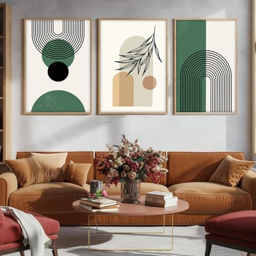 Image of ARTELLY Boho wall Art Paintings Modern Art Framed Wall Painting for Living Room Bedroom - Wall Posters | Paintings with Frame Set of 3 (Boho 1, 10x13 inch)
