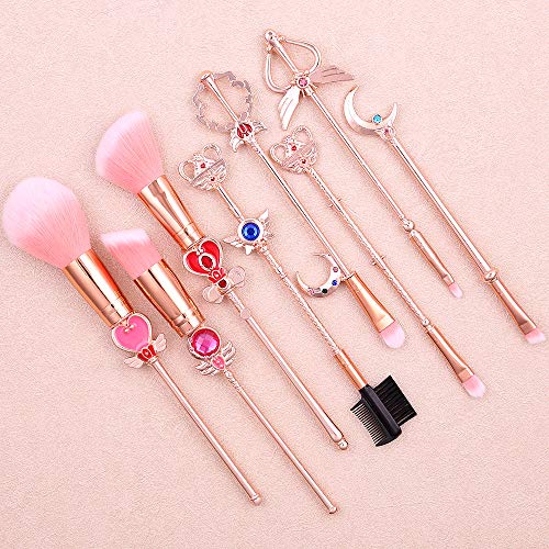 Sailor Moon Makeup Brushes Cardcaptor Sakura Makeup Outfit/Makeup Brush Momen Gift (Sailor Moon 8Pcs) #TOP1