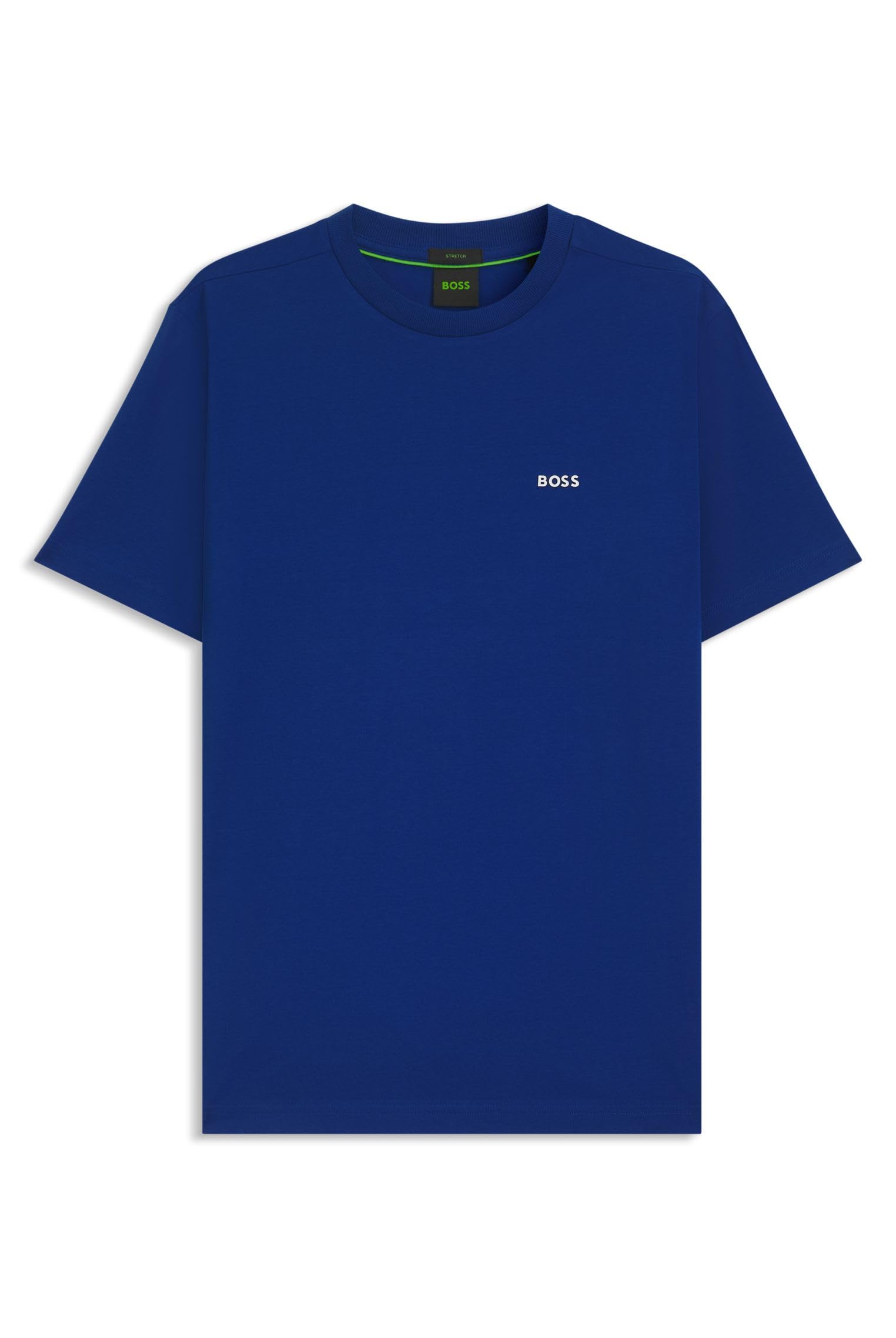 BOSS Mens Tee in Logo-Detail T-Shirt in Stretch Cotton