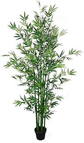 YATAI Nearly Natural Artificial Bamboo Tree 2.2 Meters High Bamboo Plant Fake Tree with Plastic Pot & Moss Grass for Home Garden Decoration – Fake Plant – Artificial Plants