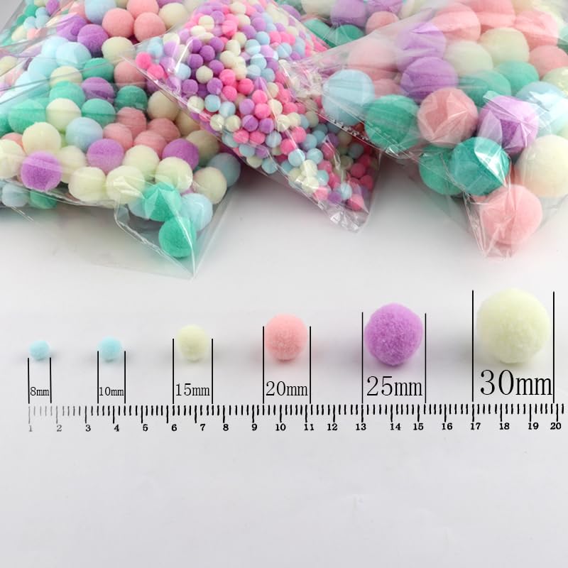 Pompon kulki 8 mm 10 mm 15 mm 30 mm pompony DIY miękkie puszyste pompony rękodzieło materiały dekoracje ślubne akcesoria do szycia sprzedaż hurtowa (kolor: 30 mm 05 500 szt.)