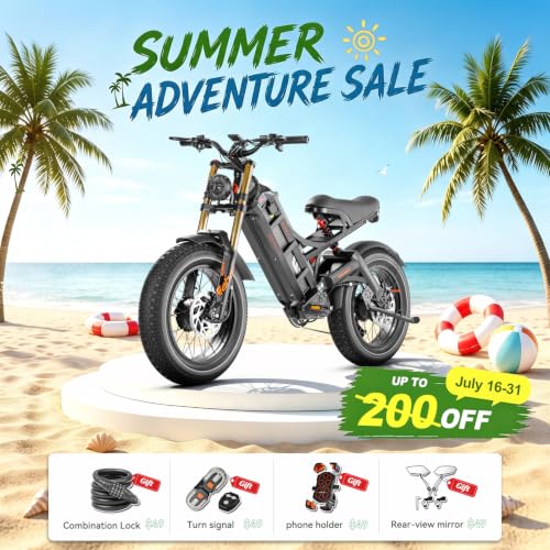 Image of 2026 eAhora Romeo Pro 3 /2 52-46 Mph Electric Bike for Adults, 6000W /4000W /2500W Dual Motor Ebike 60V 80Ah /52V 70Ah Battery 235+Miles Long Range, 26*4.0 inch /20*4.5 inch Fat Tire, Full Suspension, All Terrain