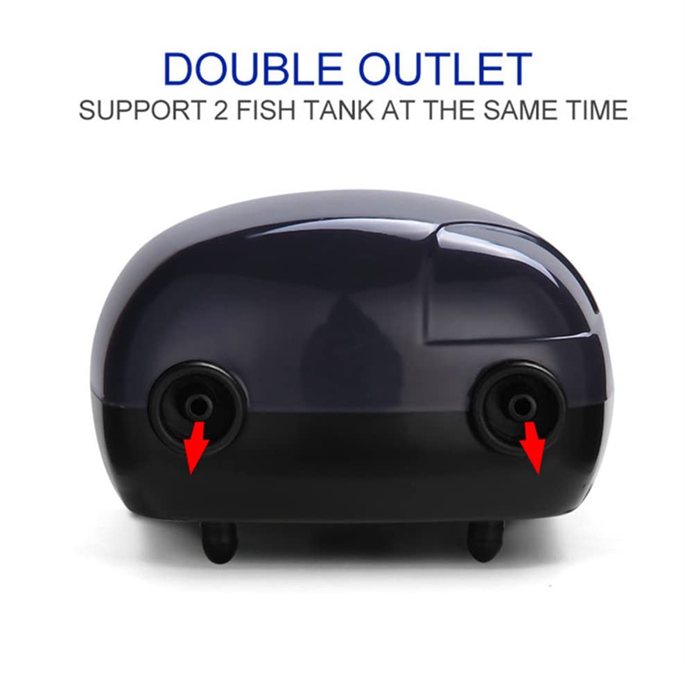 Pompe d'oxygénation Fishbowl Haute efficacité Économie d'énergie Performance Stable Pompe à air Ultra-silencieuse 220v 3w 5w pour Aquariums Pompe Nue RS-390 Prise européenne