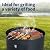 16 inch Vertical Charcoal Smoker, Mini BBQ Grill, Fire Pit, 3-in-1 with Built-in Thermometer, Adjustable Air Vent, Idea for Parties, Backyard, Patio, Camping