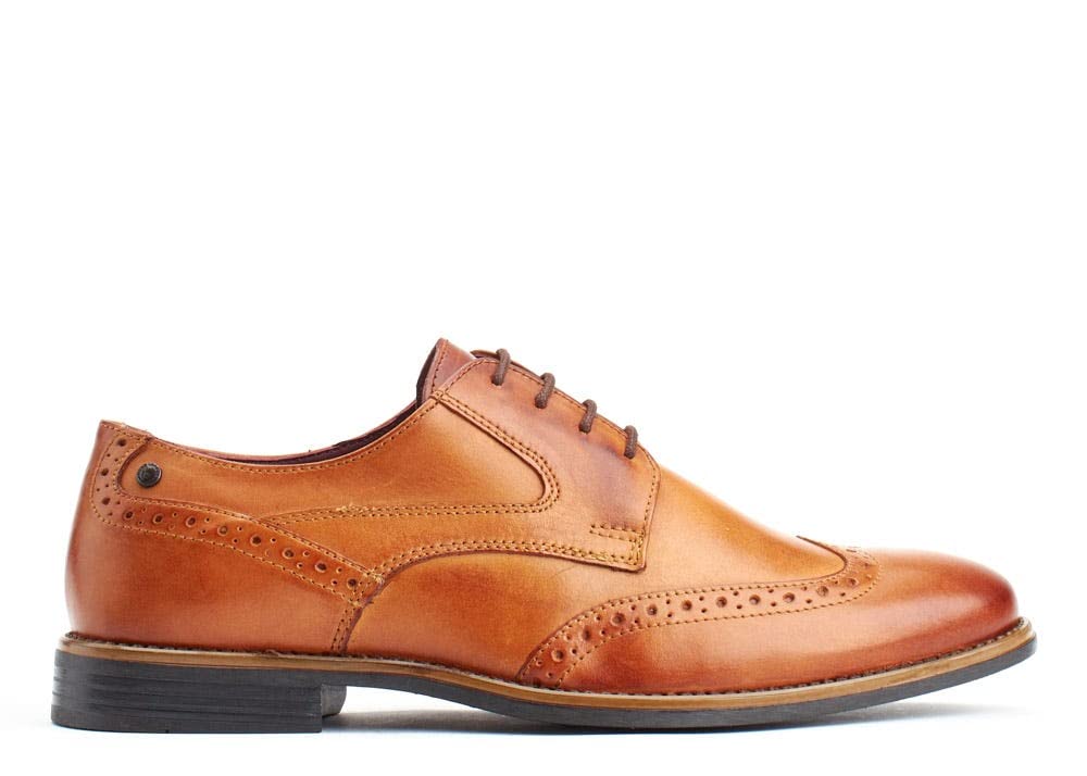 Base LondonRISCO Waxy TAN Men's Brogue