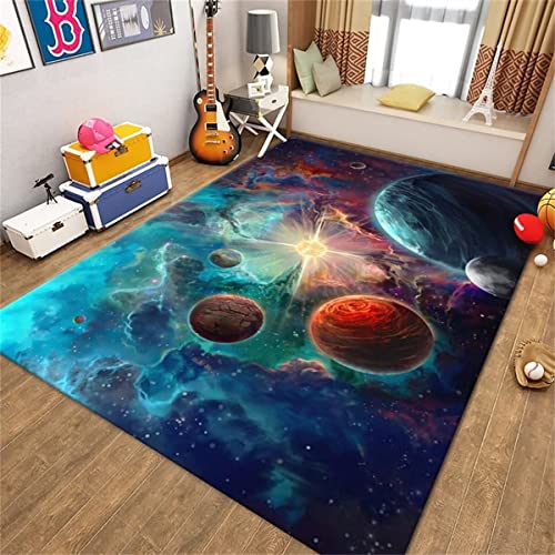 Tapete grande lavable para habitación infantil espacio miniatura 1