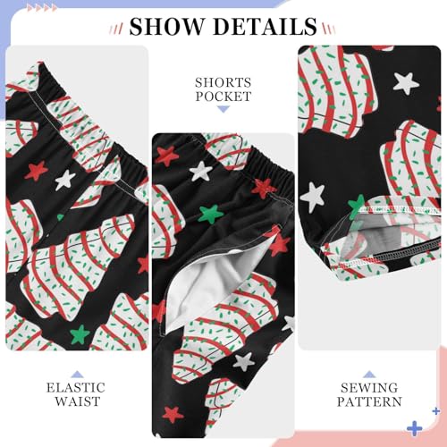 Christmas Tree Cakes Pajama Pants Long Soft Sleep Pants Elastic Waist PJ Bottoms 6-14 Years4