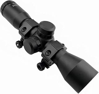 Persei Tactical 4X32 Compact Riflescopes Sports Rangefinder Reticle Hunting Scopes with Adjustable Rail Mounts - Fire Thunder