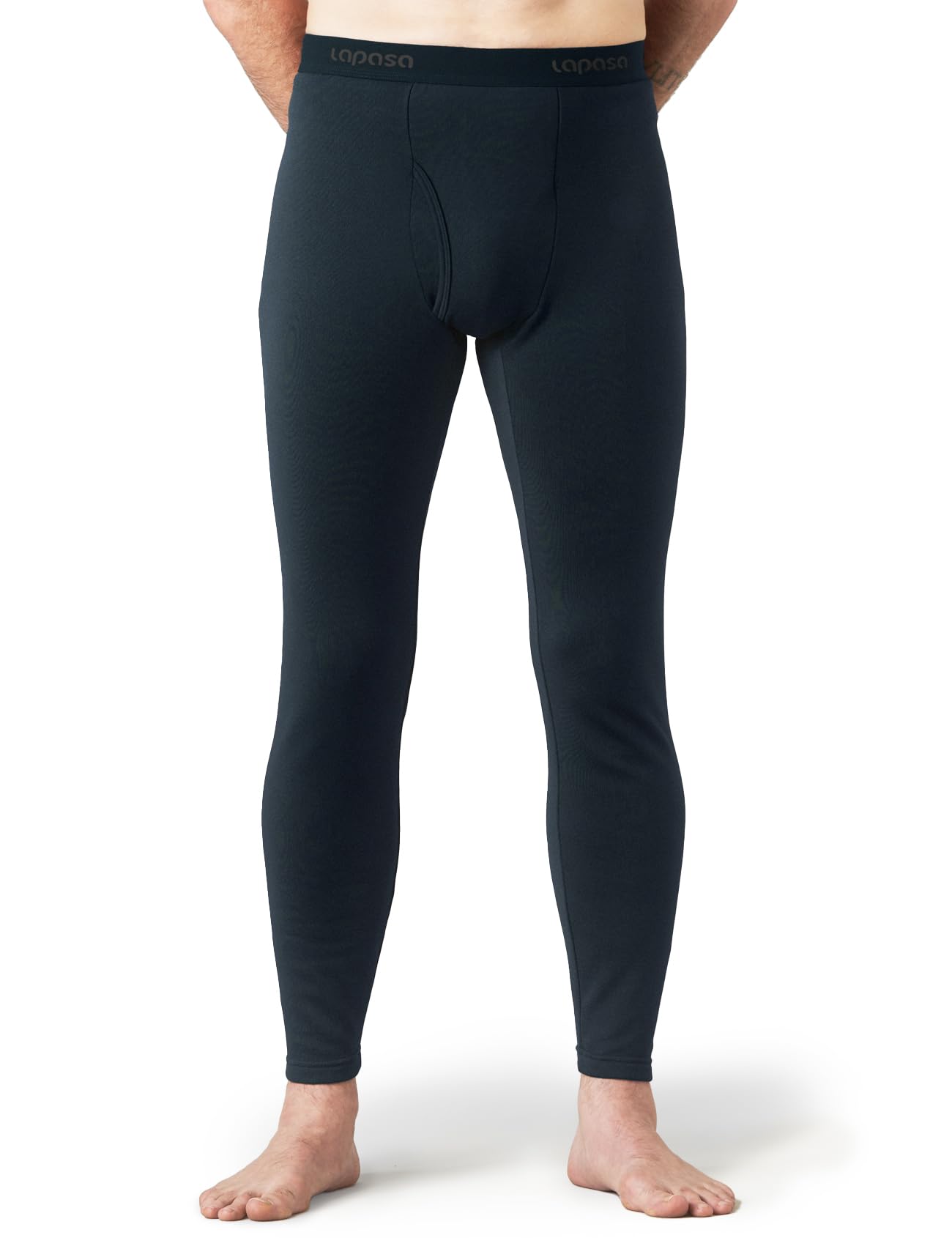 LAPASA Pacco da 2 o 1 Calzamaglie Termica Uomo Fodera in Pile Medio/Pesante Pantaloni Termici Sportivi Strato Base Biancheria Intima Leggings Caldi M10/M25/M56