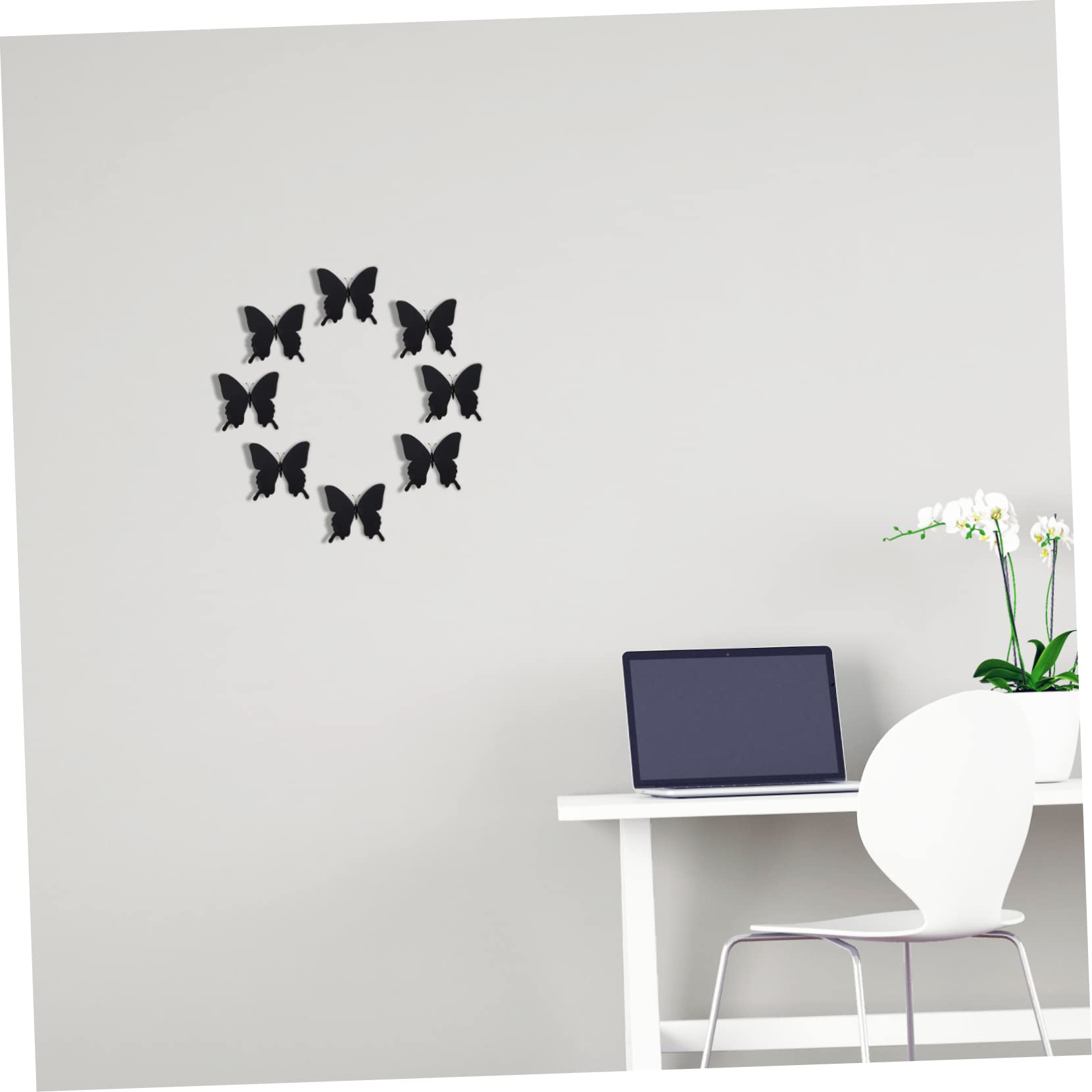 Pegatinas Decorativas De Negras Paredes Adhesivos De Vinilo Decoración Oficina 10 Piezas X 4