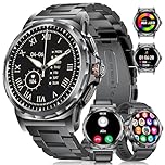 LIGE Smart Watches for Men Answer/Make Calls, 1.43" AMOLED Smartwatch, 110+ Sport Modes Fitness Watch with Heart Rate/Sleep Monitor, 40mm Watch for Android iOS Phones compatible, Black