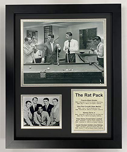 Legends Never Die The Rat Pack Group Pool Table Collectible | Framed Photo