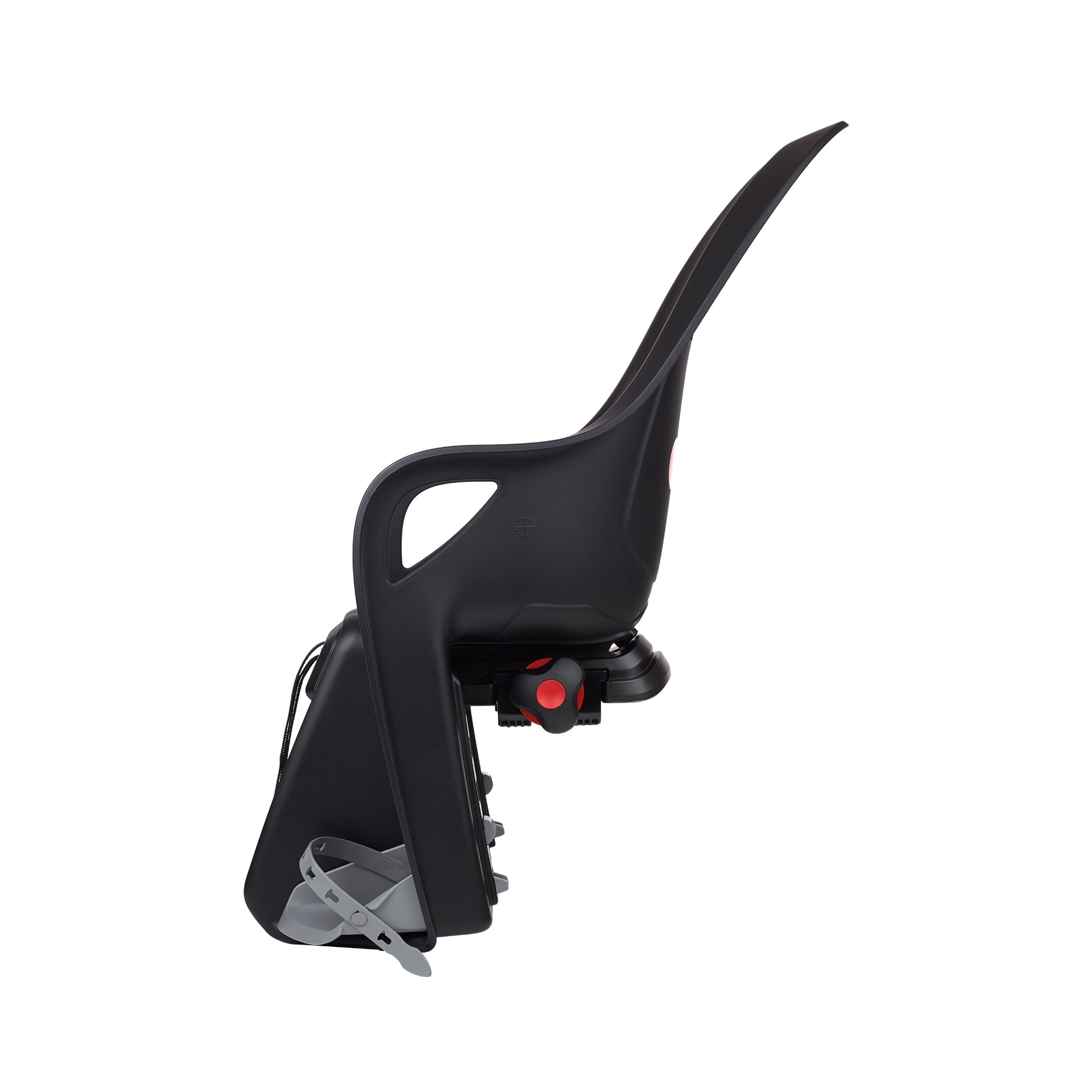 POLISPORT 8408200002 - Siège arrière KOARI pour vélo avec roues de 26'' à 29'' adapté aux enfants d'un poids maximum de 22kg avec ancrage sur le porte-bagages en Noir/Gris