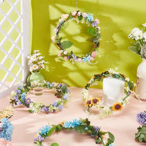 Accessoires pour cheveux sans douleur : lot de 12 couronnes de fleurs légères