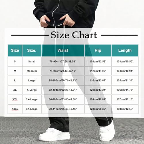 Men's Jogger Pants Fashion Side Striped Elastic Waist Drawstring Baggy Casual Athletic Sweatpant Running Trouser3