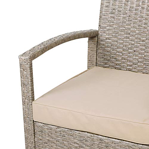 CASARIA® Set Salottino da Esterno Polyrattan 4