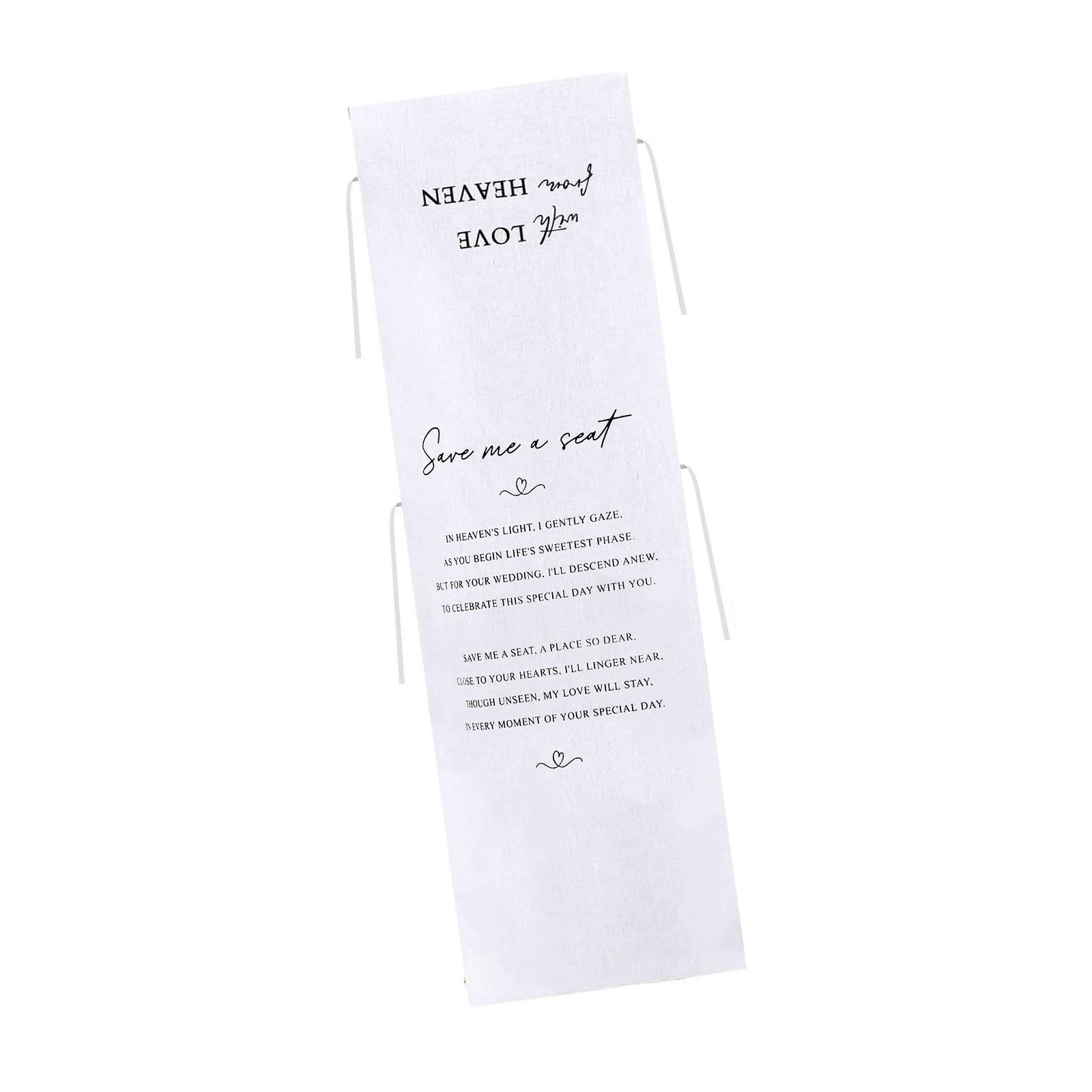 HZBB Multipurpose Brushed Fabric Seat Marker Formal Wedding Decoration for Guest Chairs and Reception Setups Removable Chair Markers