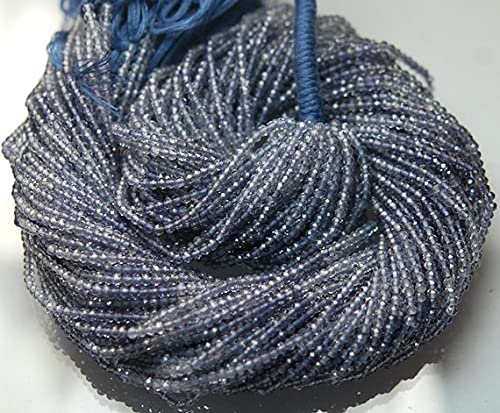 Iolite Faceted Rondelles d'exception, gemmes naturelles LKBEADS pour haute joaillerie