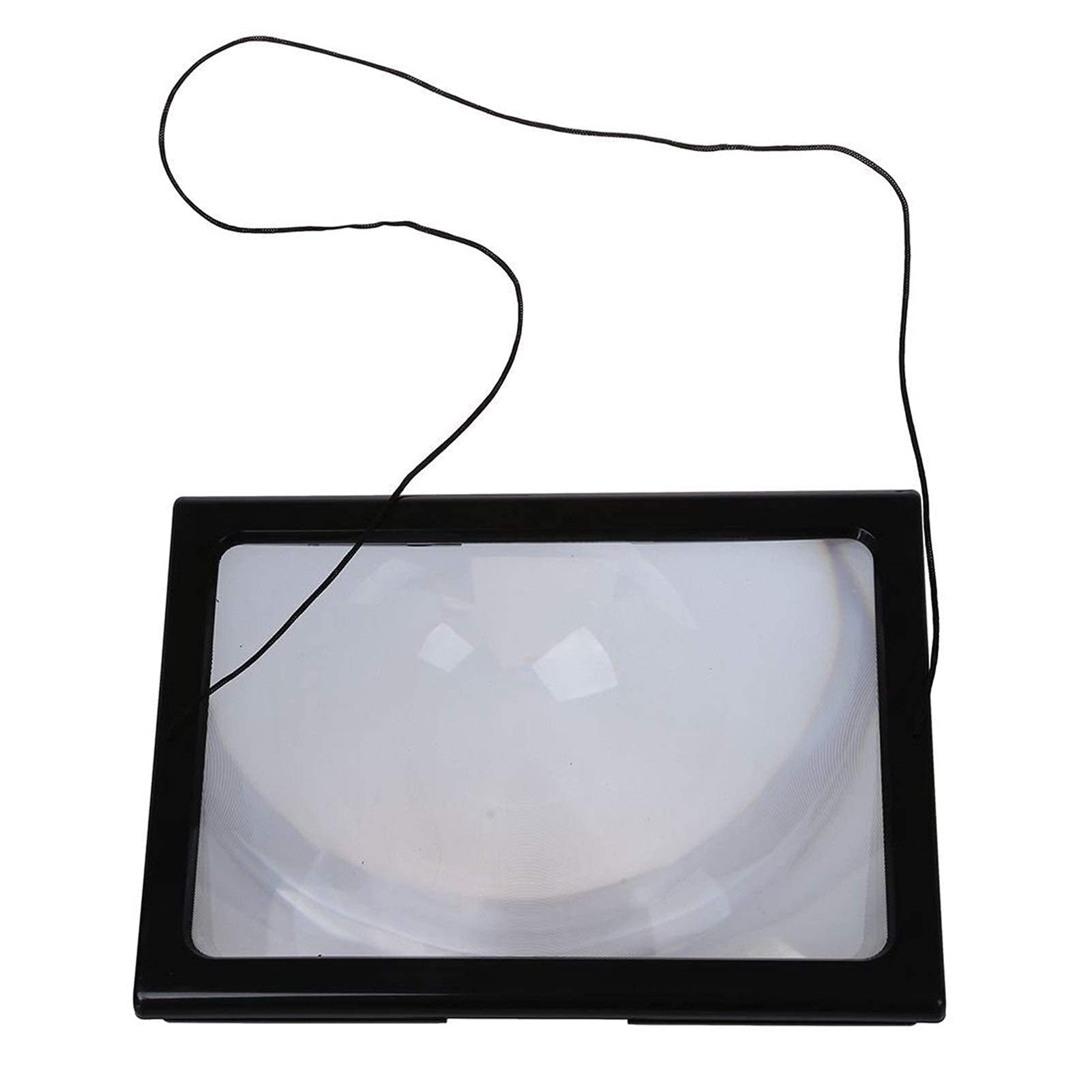 Lente d'Ingrandimento Ultrasottile A4 a Pagina Intera in PVC Grande 3X Pieghevole con Mani libere per la Lettura con 4 luci a LED Keep it in Mind