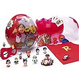 Ryan's World Mighty Titan Mystery Egg: 10 Themed Micro Figures, a Micro Vehicle, a Titan Foam Glove, mask & Cape, a Squishy, a Spinner, Kinetic Sand, Titan Trading Cards, and Stickers