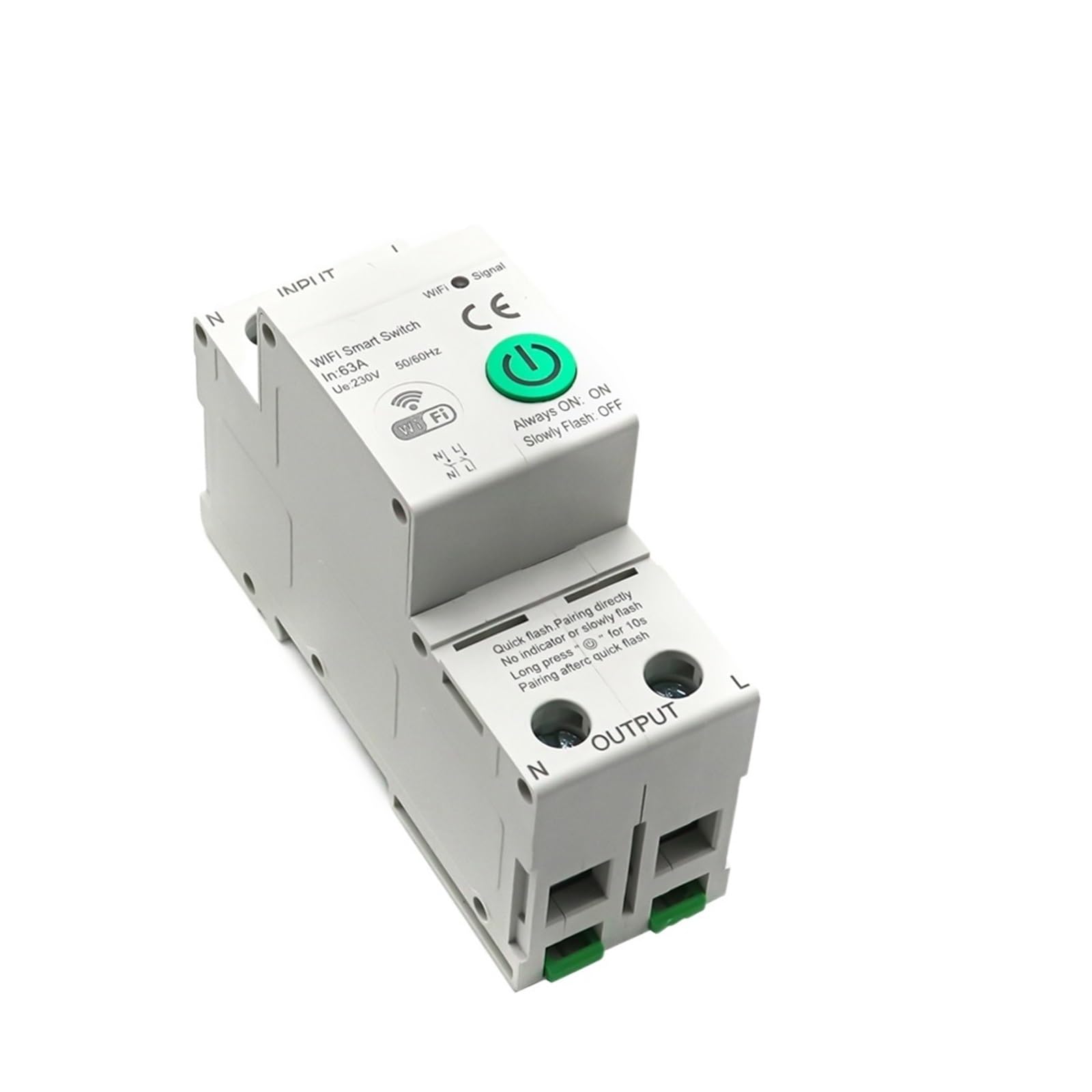 Télécommande via la voix pour disjoncteur 2P 63A intelligent avec minuterie rail DIN