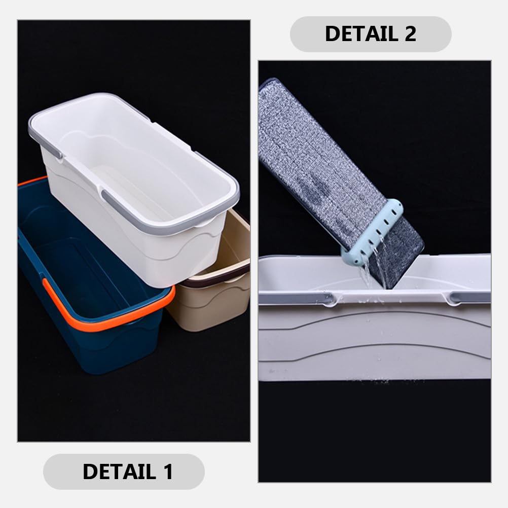 Healvian Robuster Eimer, großer Reinigungseimer, Kunststoff, Mop-Eimer, bequemer Griff, tragbares Reinigungszubehör für Boden, Fenster, Haushaltsreinigung, Weiß