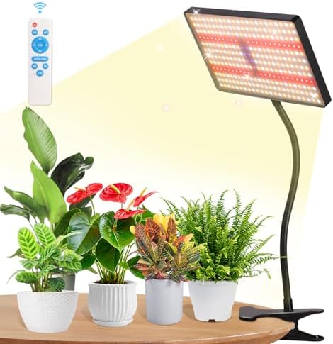 Plant Lamp 286 Leds Grow Light UV-IR Full Spectrum with 4/8/12H T...