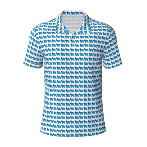 Chemise respirante homme à manches courtes, tissu technique anti-transpiration motif sympa