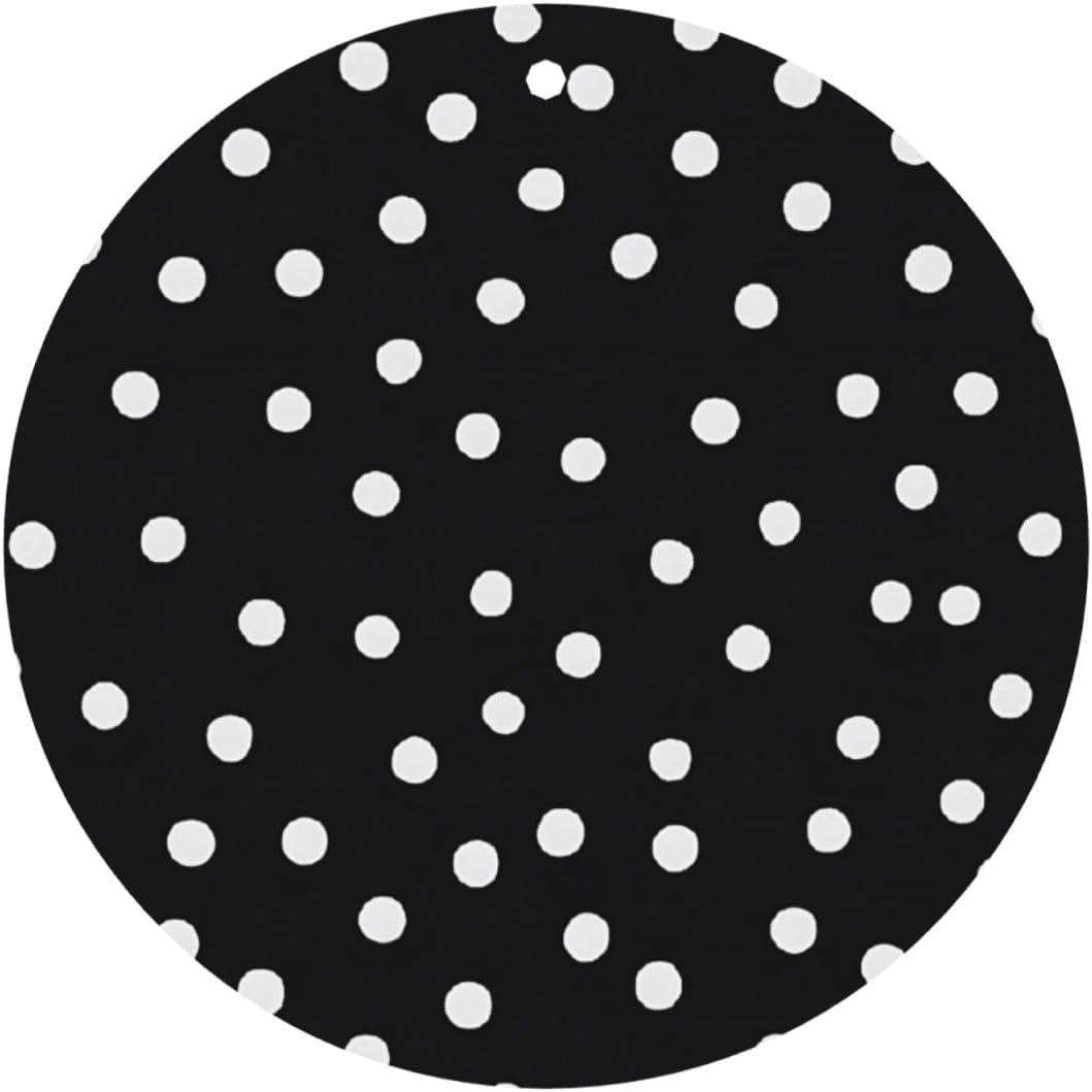 Lavender Scented Paper Car Air Freshener 10/24/40/100 Pack, Black White Polka Dots Print Hanging Odor Absorber for Vehicle Home Closet Multishapes
