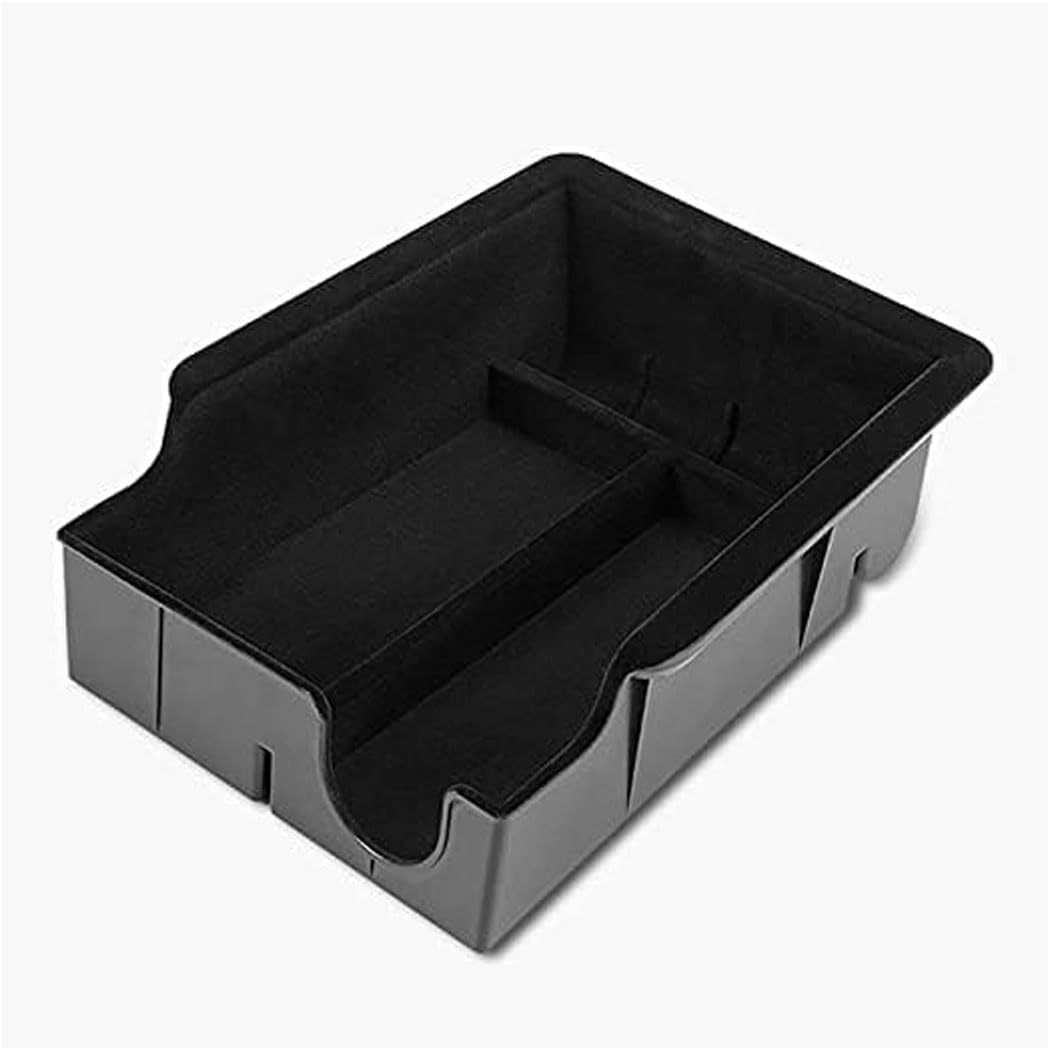 Armleuning, opbergdoos Auto Centrale Armsteun Opbergdoos Voor Tesla voor Model 3 Y 2022 Accessoires Interieur Centrale Console Voor Grote Capaciteit Organizer Case(2PCS Flocking
