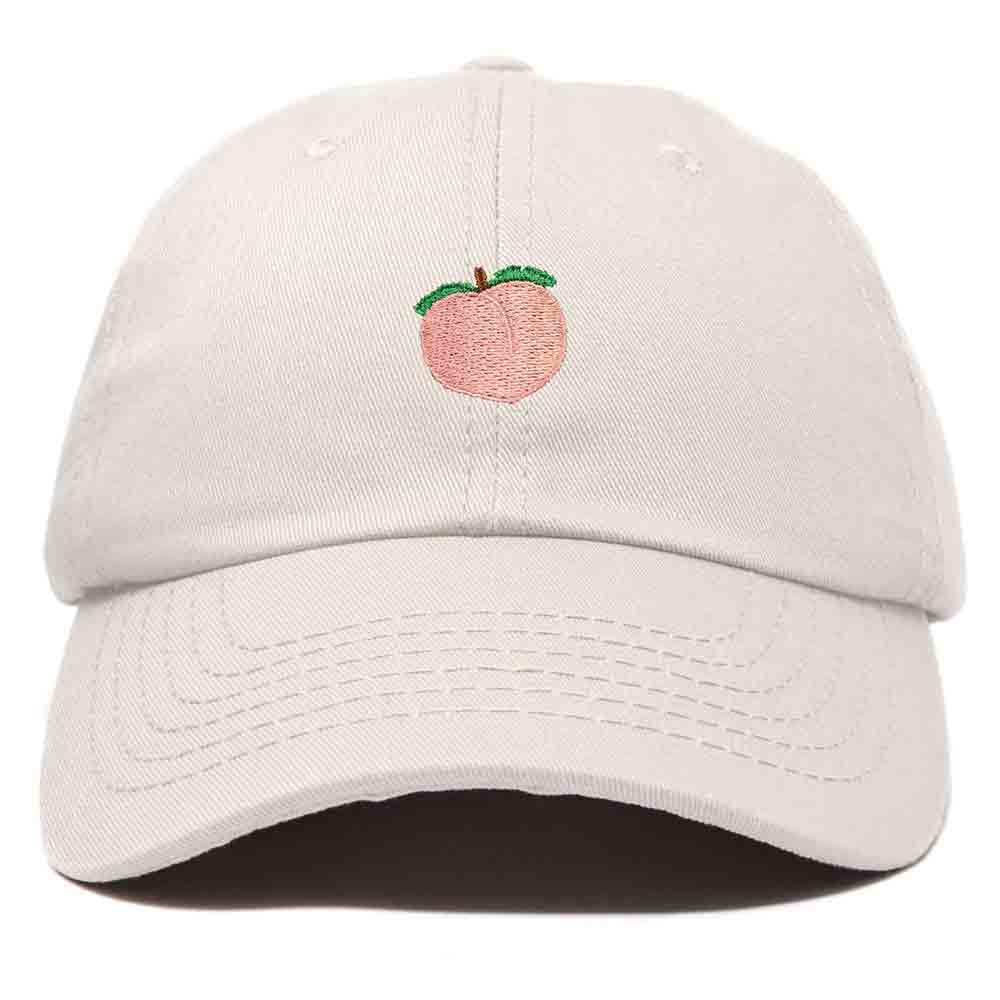 Peach Embroidered Dad Cap Cotton Baseball Hat Women