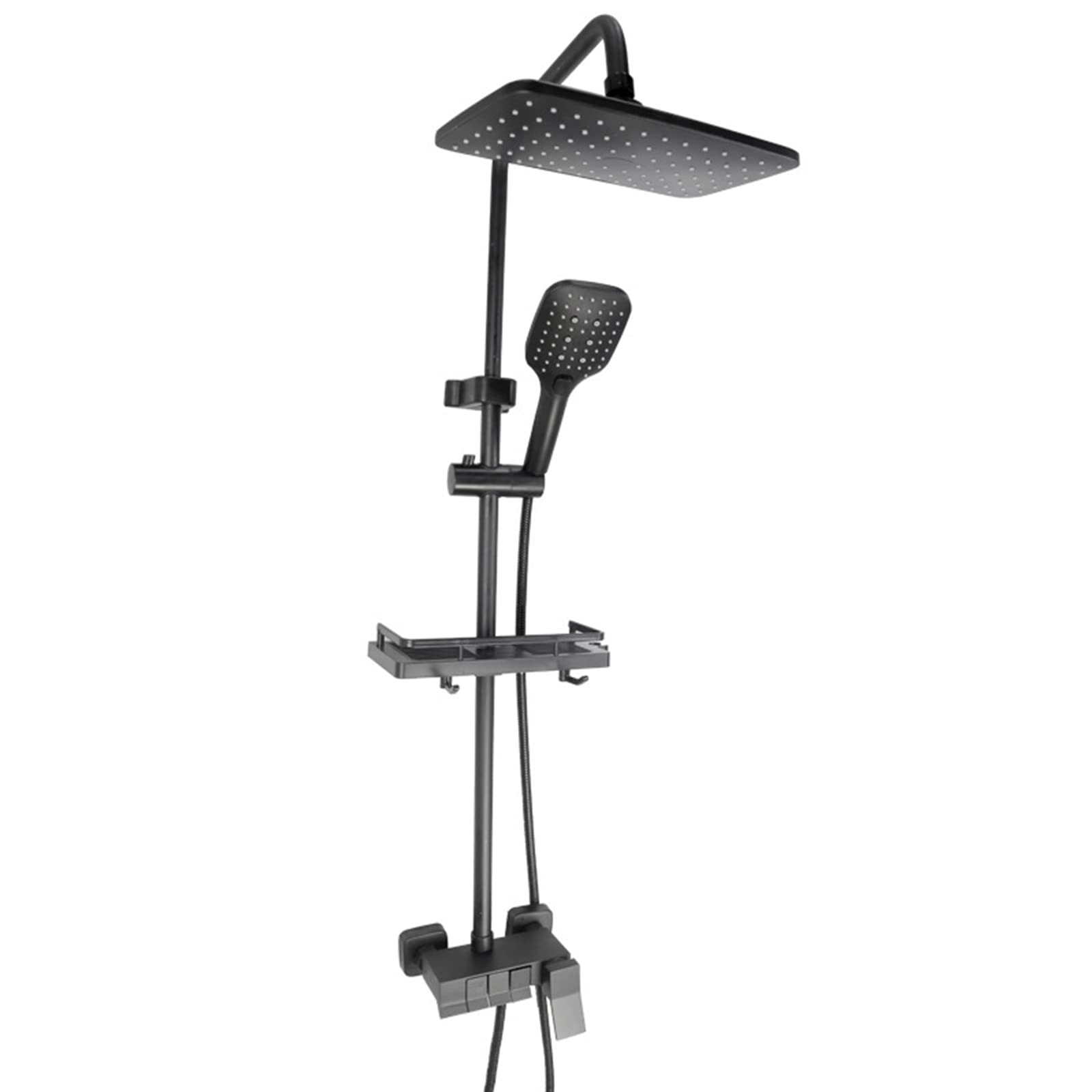 Ensemble de douche à touches de piano avec robinet effet pluie et bec